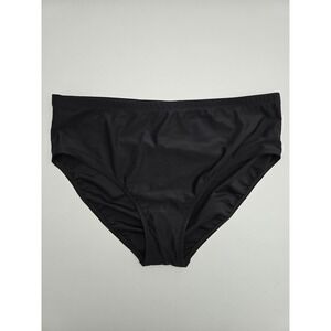 NWOT Christina Women's Black Full Coverage High Waisted Bikini Swim Bottom 18